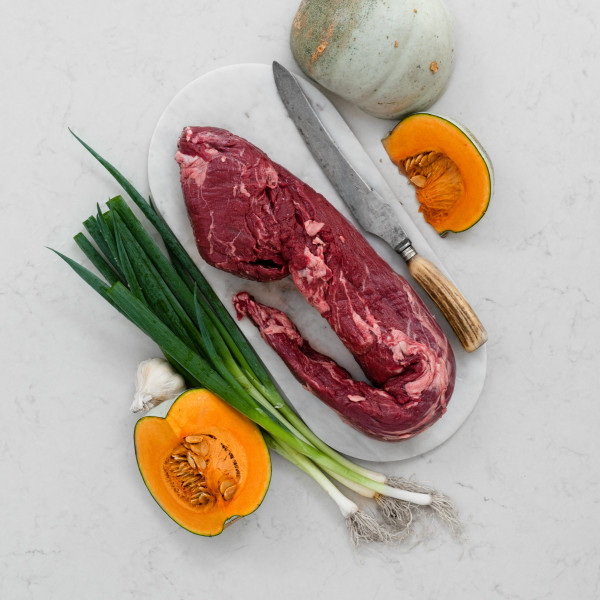 Beef whole eye fillet raw