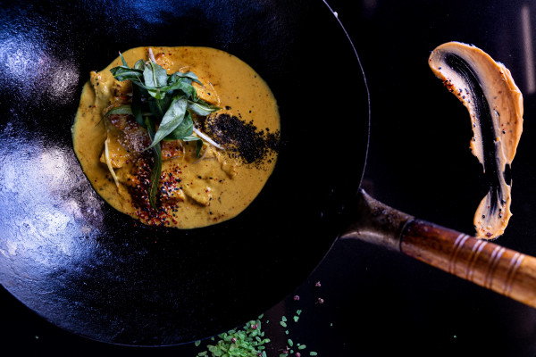 The Blue Kanu Prawn Curry.