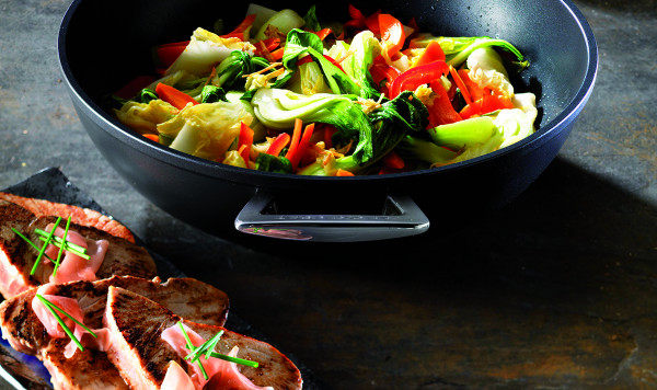 Japanese Seared Tuna with Shredded Greens, Pickled Ginger and Garlic Chives