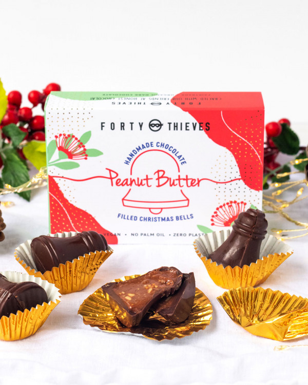 Peanut butter filled chocolate bells