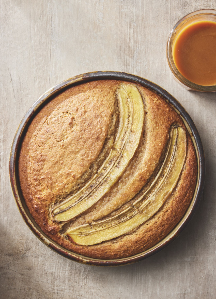 Baked Banana Cake Pudding