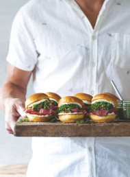 Seared Steak and Chimichurri Sliders 