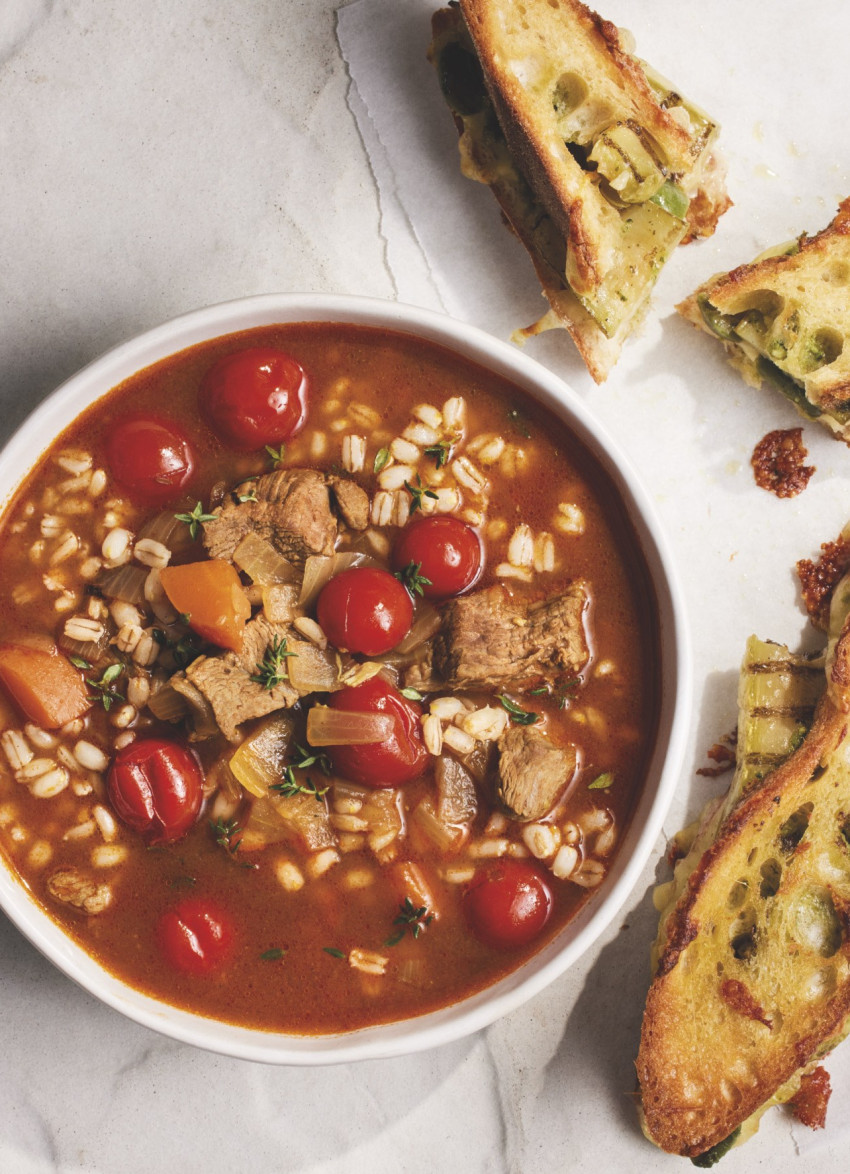 Hearty Lamb and Barley Soup with Ras el Hanout