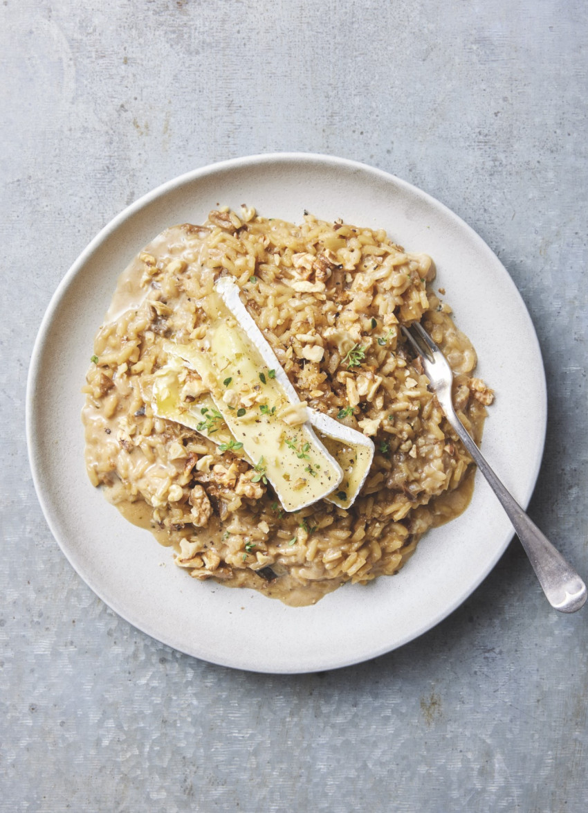 Porcini and Thyme Risotto with Melting Brie