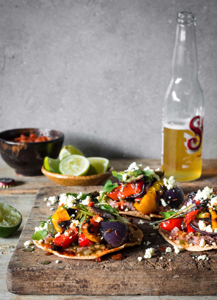 Grilled Vegetable Tostadas