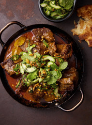 Coconut Panang Braised Beef Short Ribs with Chilli Herb Sambal 