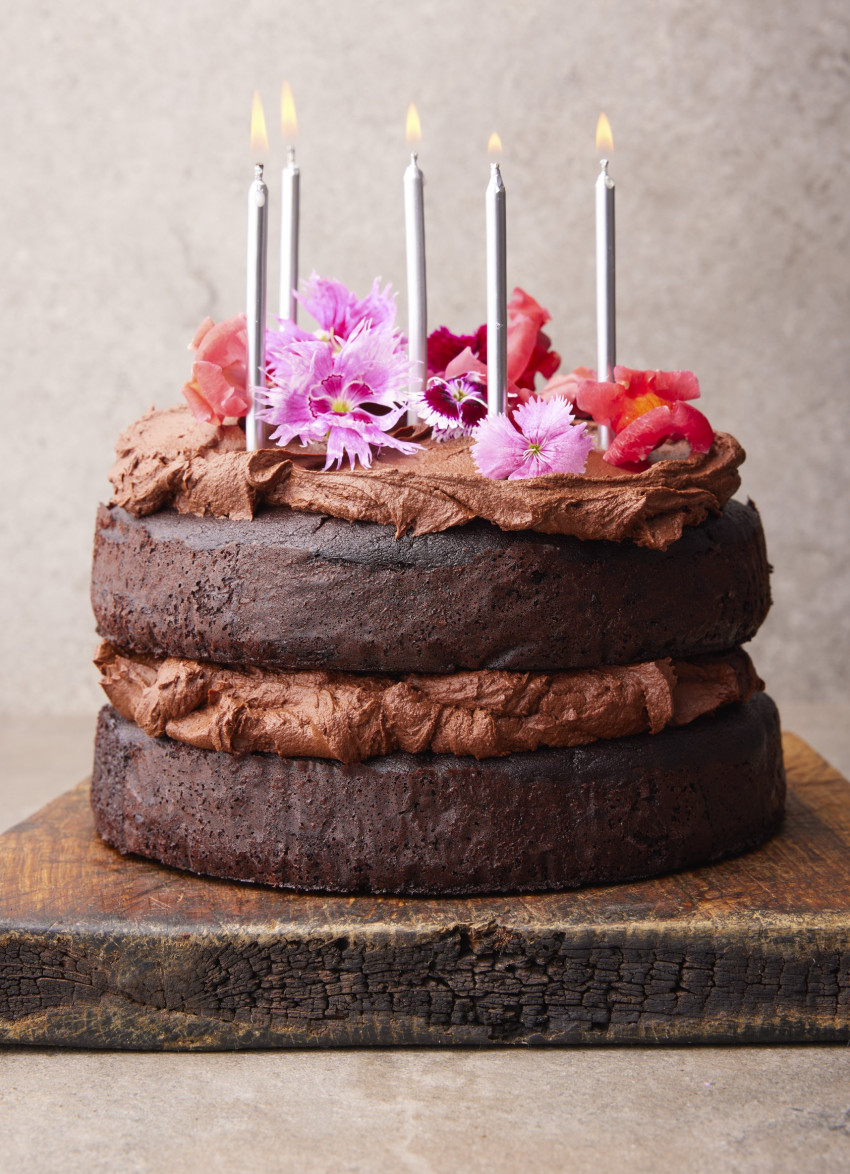 GOOD’S HAPPY BIRTHDAY CHOCOLATE, QUINOA AND ZESTY ORANGE CAKE