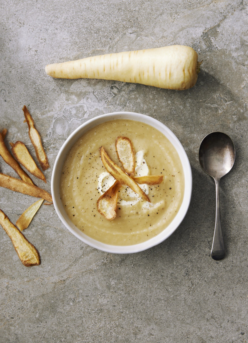ROASTED PARSNIP AND PEAR SOUP