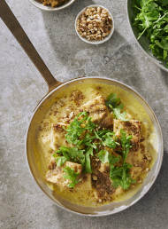 Semolina Gnocchi with Roasted Walnut Pesto