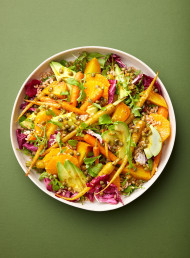 Roasted Carrot, Beetroot and Grain Salad with a Caper Dressing