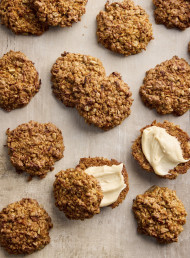 Seedy Orange Carrot Cake Cookie Sandwiches 