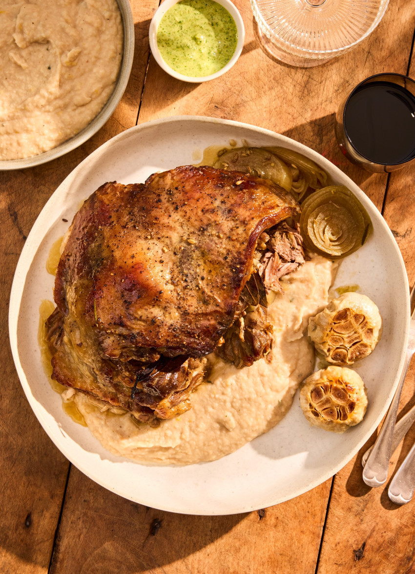 Braised Lamb Shoulder with White Wine and Fennel Seeds