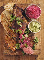 Moroccan Spice-rubbed Barbecued Leg of Lamb 