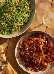 Roasted Carrot and Red Onion Salad with Sun-dried Tomato and Oregano Dressing