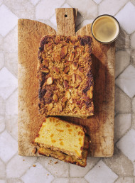 Apricot and Citrus Loaf with Almond Crumble