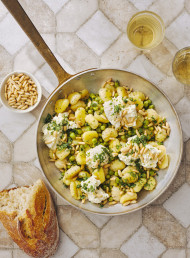 Pan-fried Gnocchi with Peas and Lemon Ricotta