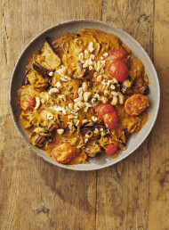 Roasted Eggplant, Tomato and Cashew Nut Curry