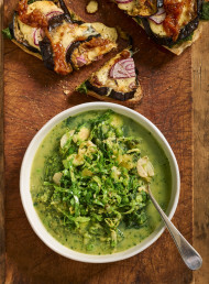 Cheesy Eggplant and Herb Relish Toasties 