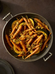 Roasted Carrots and Pumpkin with Herb and Citrus Crumble 