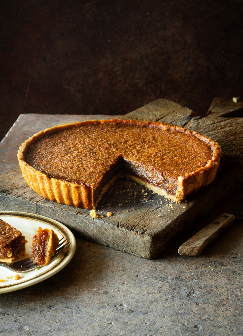 Treacle Tart with Wholemeal Pastry