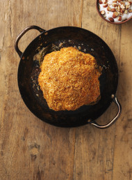 Roasted Cauliflower with a Parmesan and Mustard Crumb Crust