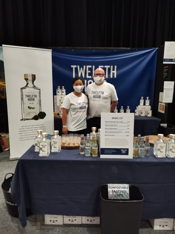 Ange and Andrew at Gindulgence stand