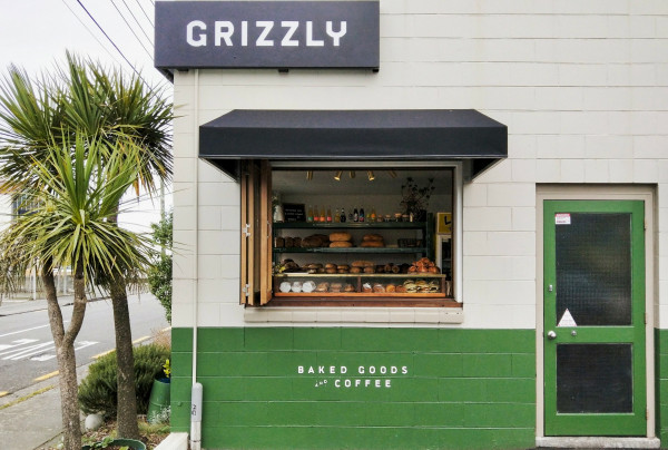 Grizzly’s Buchan Street window. 