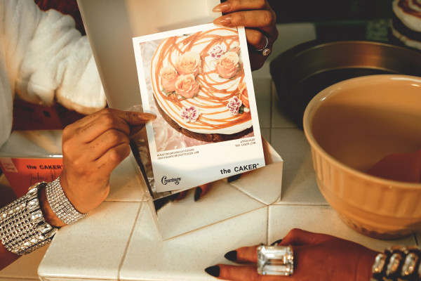 Recipe card from the caker's carrot cake kit