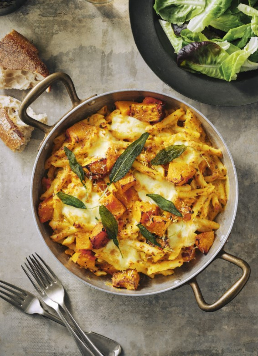 Baked Pasta with Pumpkin, Sage and Cheese