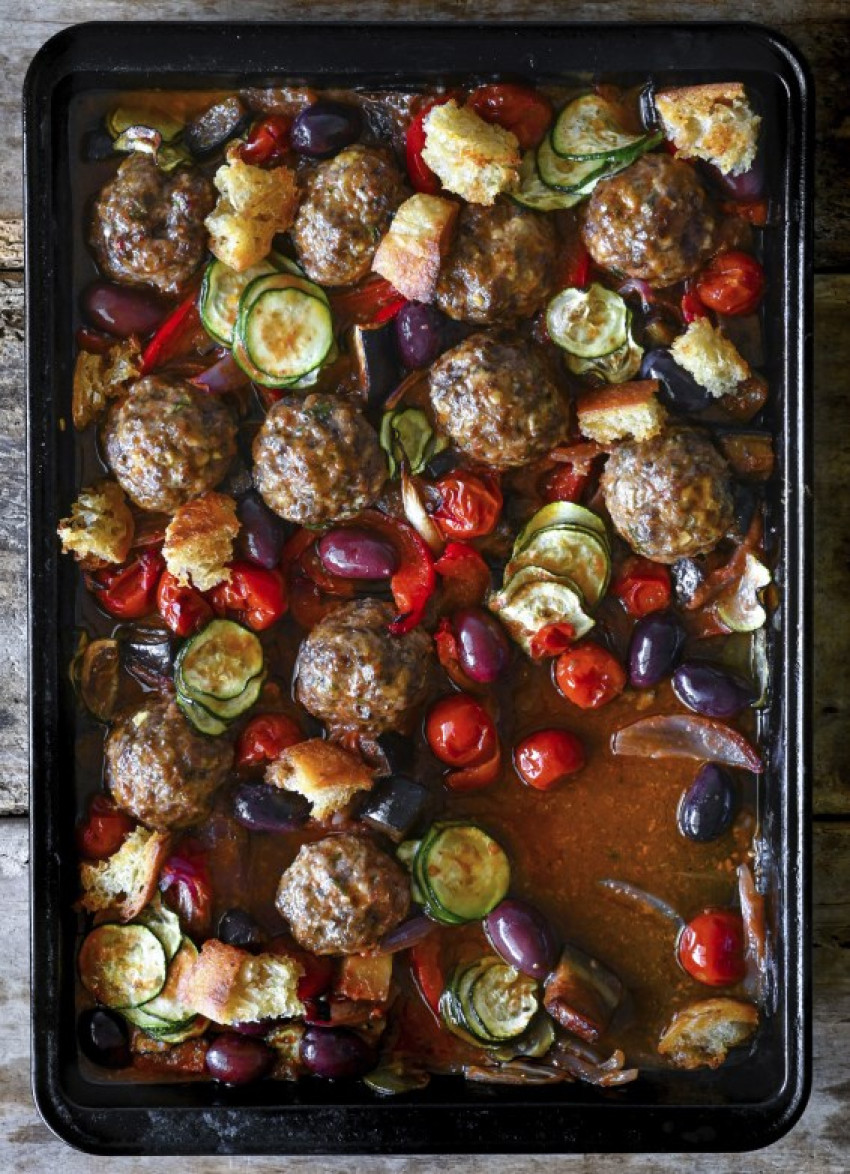 Baked Mediterranean Meatballs