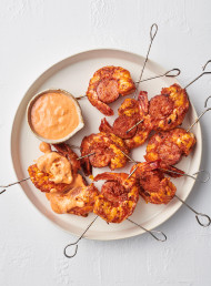 Prawn and Chorizo Kebabs with Smoked Paprika Mayo