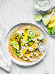 Oatmeal Crêpes with Coconut Yoghurt