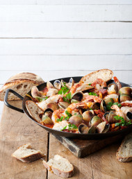 Seafood, White Bean and Chorizo Stew