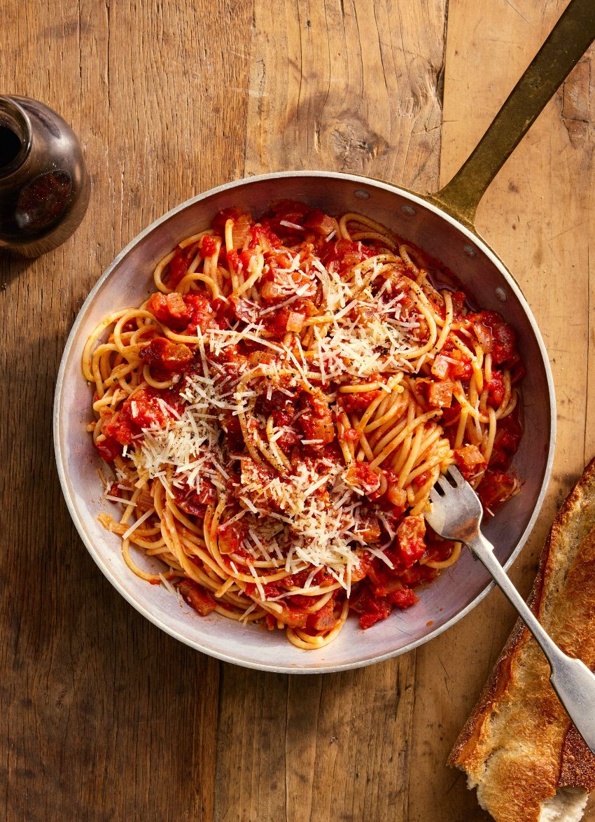 Bowl of Pancetta and Amtriciana