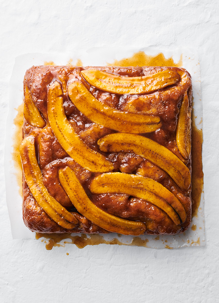 Caramelised Banana and Spiced Whiskey Upside-down Cake