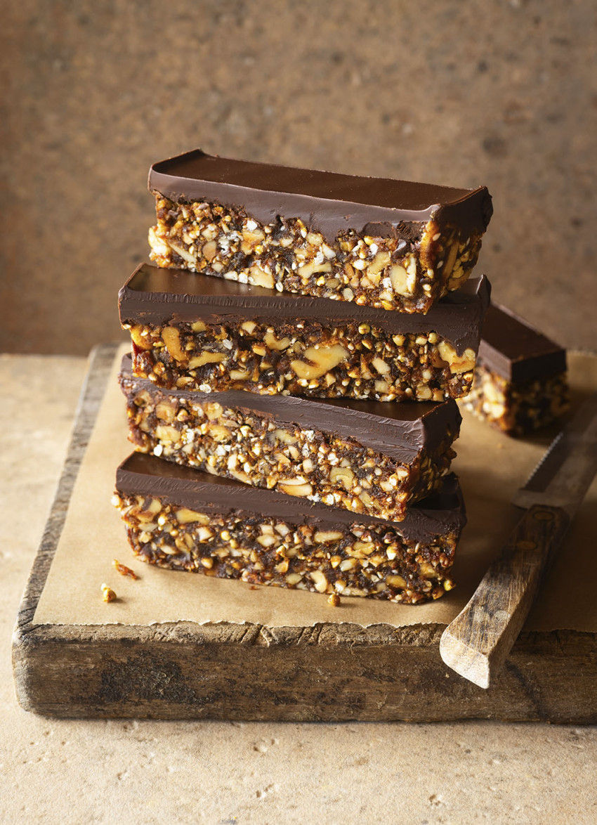 Gluten-free Date, Nut and Seed Slice