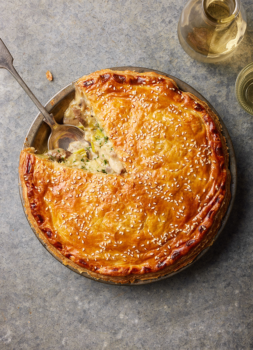 Chicken, Leek and Mushroom Pie