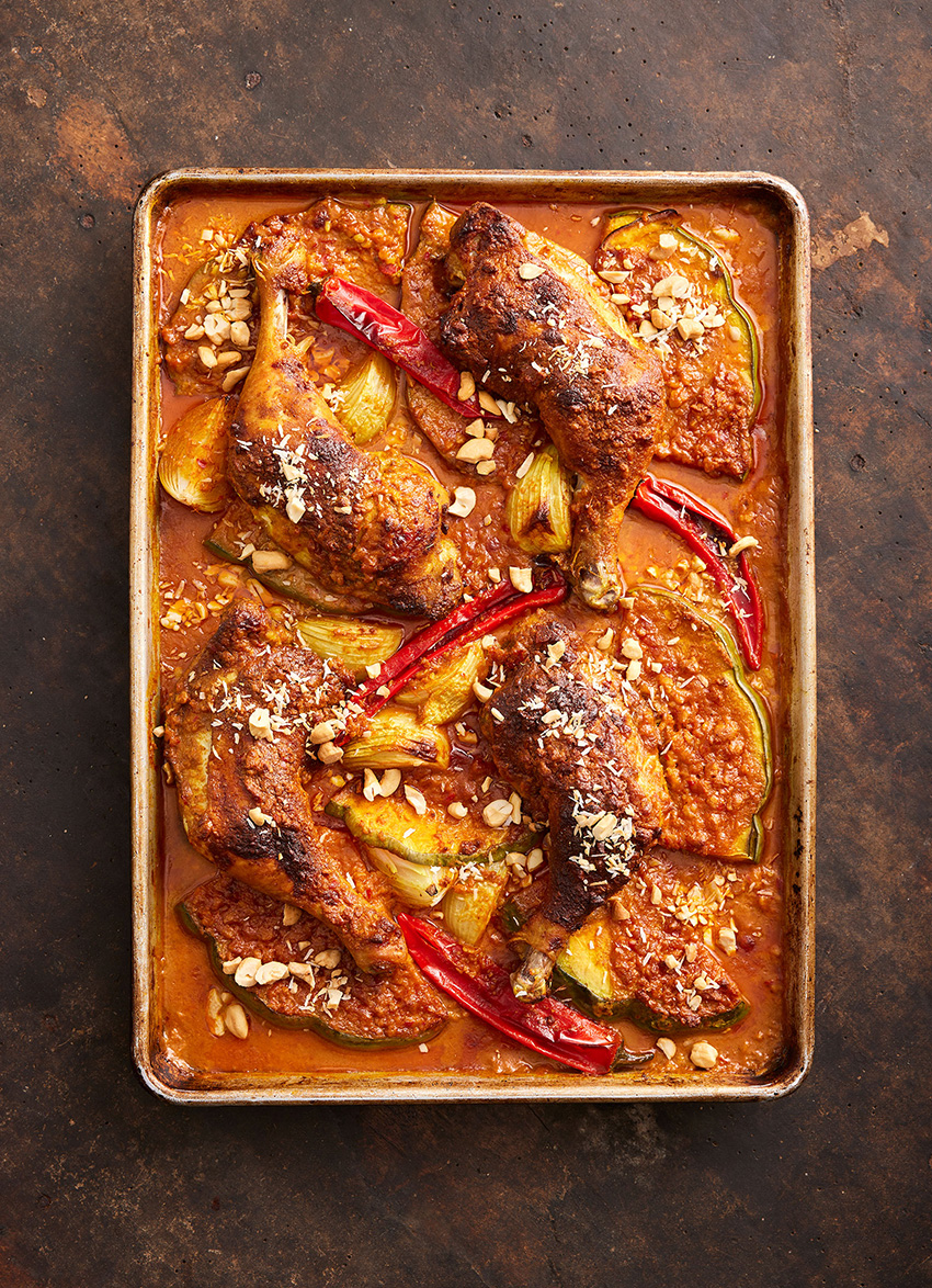 Spicy Cashew Nut, Pumpkin and Ginger Chicken