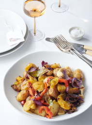 Crushed Roasted New Potatoes with Garlic and Rosemary