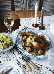 Pear Cider and Thyme Braised Chicken