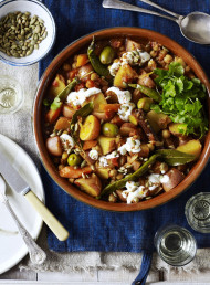 Potato, Green Chilli and Olive Tagine
