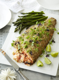 Miso, Mirin and Spring Onion Baked Salmon 