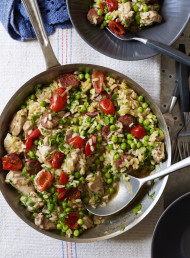 Chicken, Pea and Chorizo Risotto