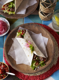 Slow-Braised Pork Carnitas, Pickled Red Onions and Pico de Gallo