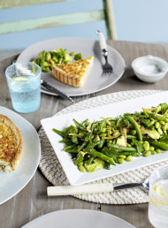 Green Bean, Edamame and Avocado Salad with Preserved Lemon Dressing