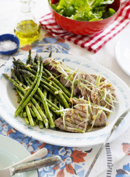 Grilled Tuna and Asparagus with Preserved Lemon Dressing