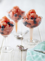 Rose Turkish Delight and Watermelon Granita