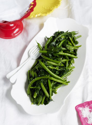 Green Beans with Spinach, Lemon and Garlic