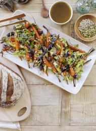 Roasted Baby Carrot and Avocado Salad