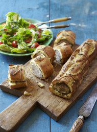 Tuscan Pork in Crispy Baguette